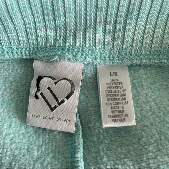 Aeropostale Live Love Dream Low Rise Fleece Sweatpants Neon Green Sz L - Picture 15 of 15